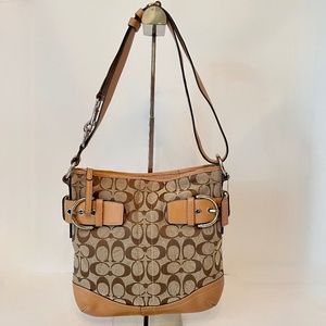 Coach Signature Canvas Convertible Soho Buckle Crossbody